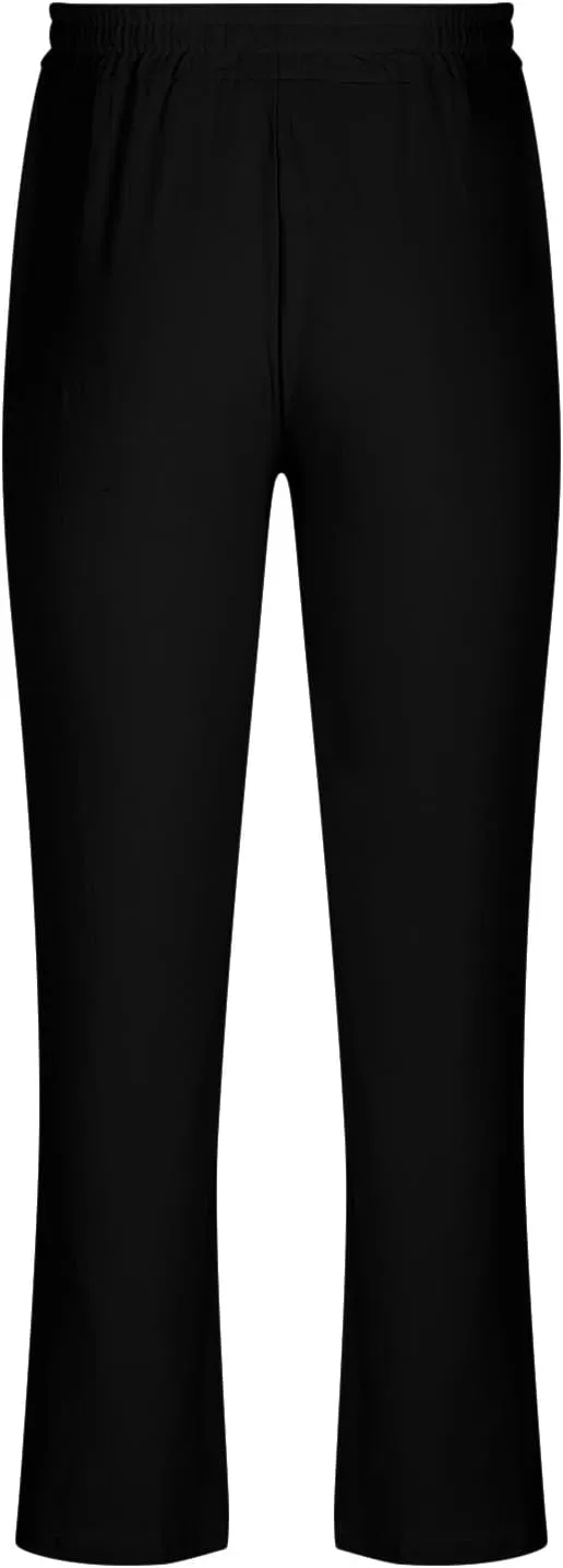 Plus Size Pants for Mens Elastic Waist Casual Pants Solid High Waist Pants Wide Leg Trousers Lightweight Loose Pant