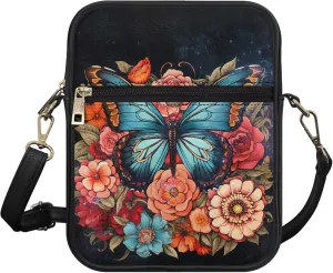 PU Messenger Bag for Women Men Lightweight Crossbody Bag Casual Wallet Purse with Zipper Pocket for Shopping