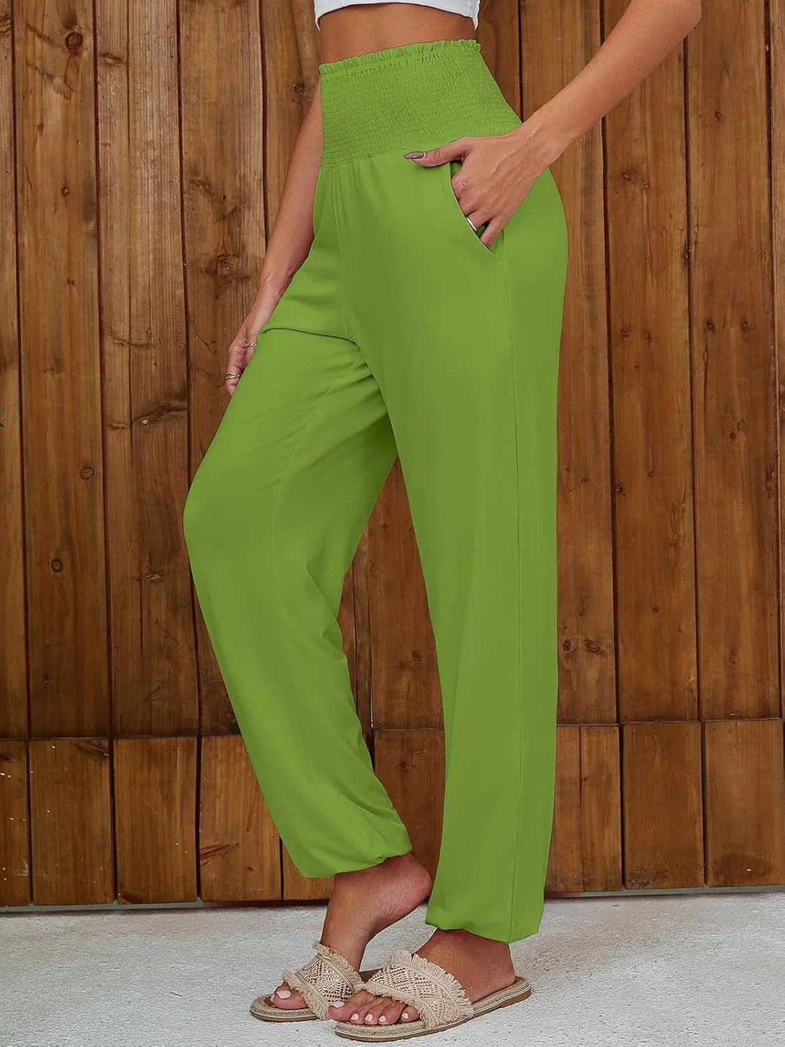 QIANXIZHAN Women's Harem Pants, Joggers Sweatpants Lounge Yoga Boho Clothes with Pockets