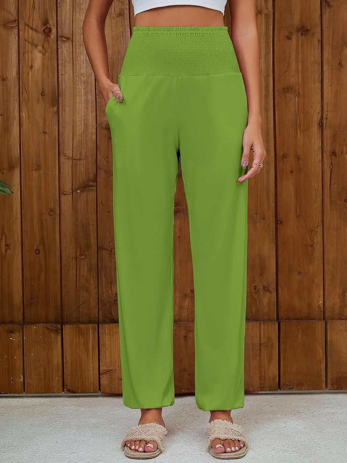 QIANXIZHAN Women's Harem Pants, Joggers Sweatpants Lounge Yoga Boho Clothes with Pockets