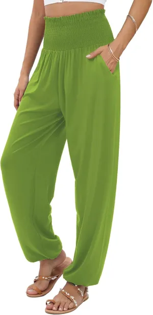 QIANXIZHAN Women's Harem Pants, Joggers Sweatpants Lounge Yoga Boho Clothes with Pockets