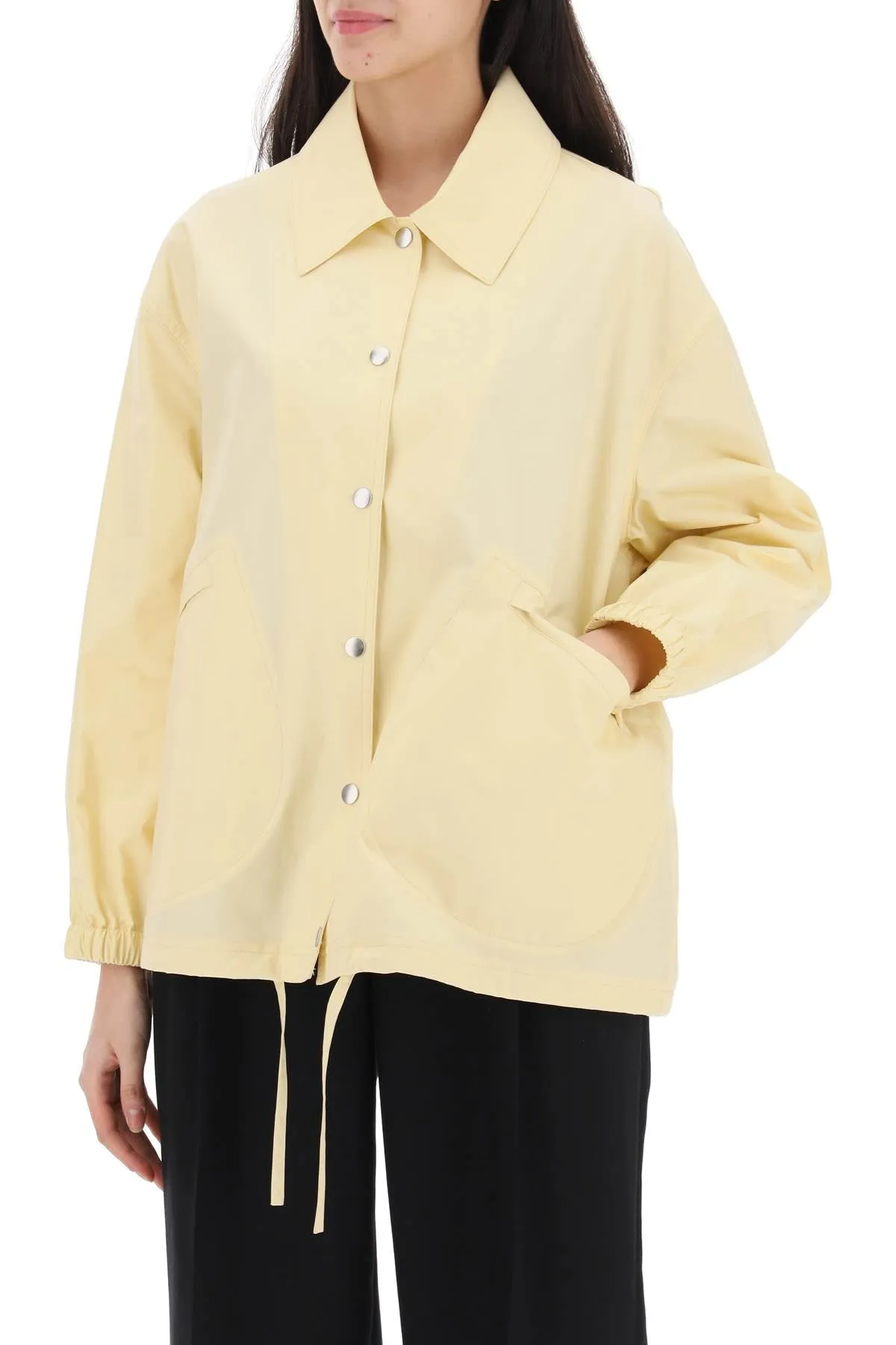 "coach jacket with logo print"