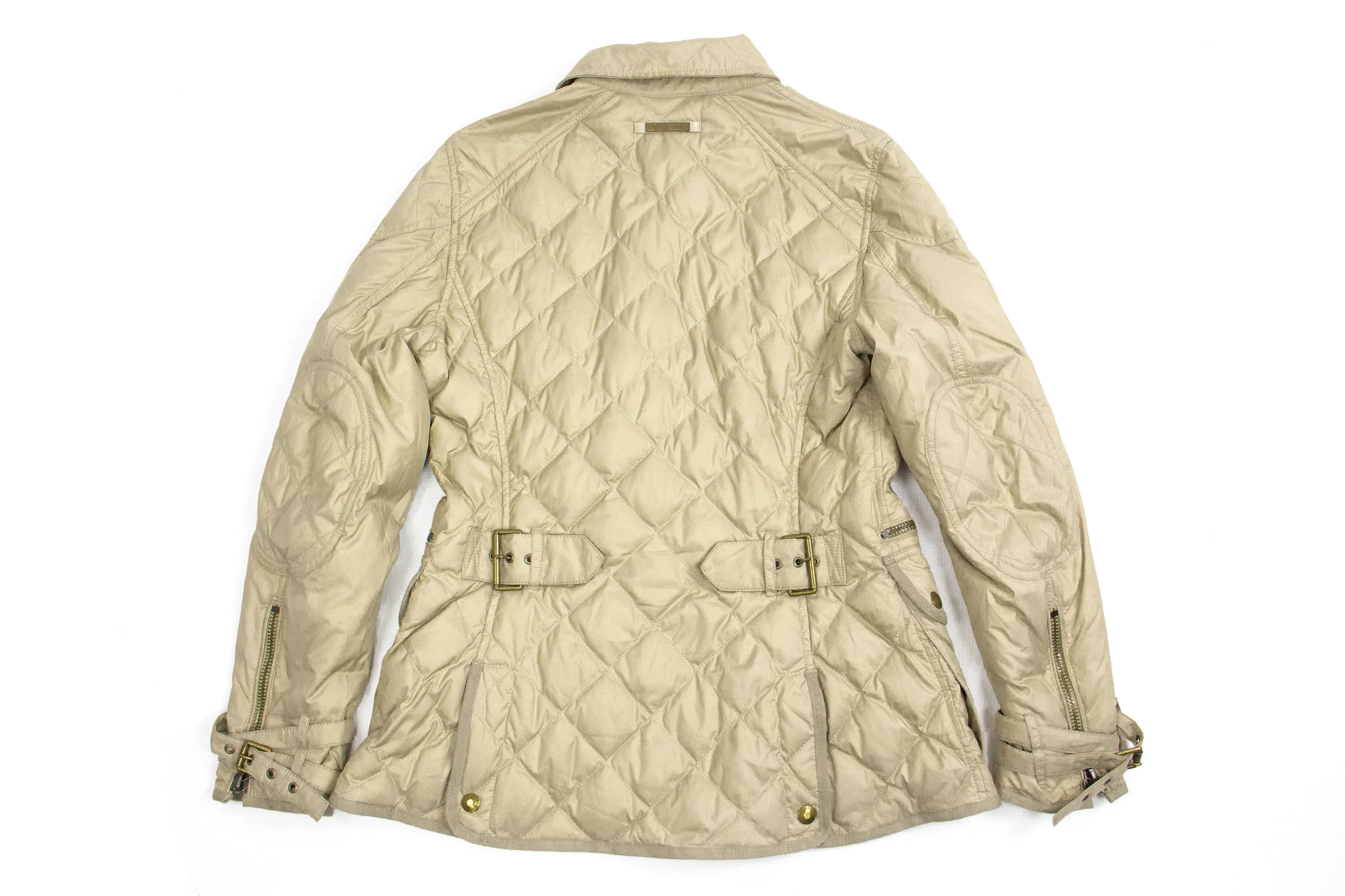 RALPH LAUREN Down Insulated Beige Classic Quilted Jacket, SIZE L