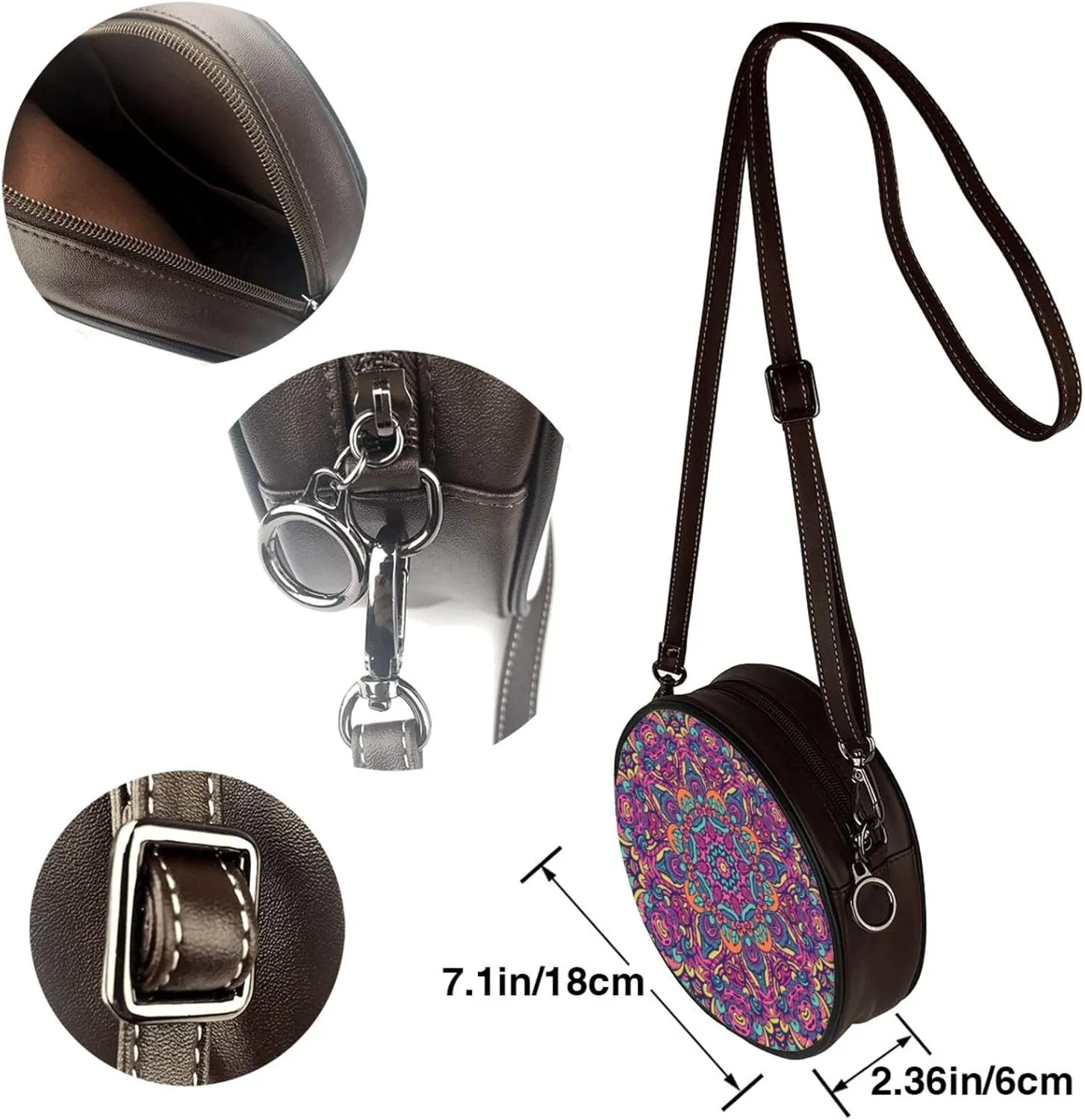 Round Crossbody Bags for Women, Small Purse and Crossbody Handbags Purse Satchel