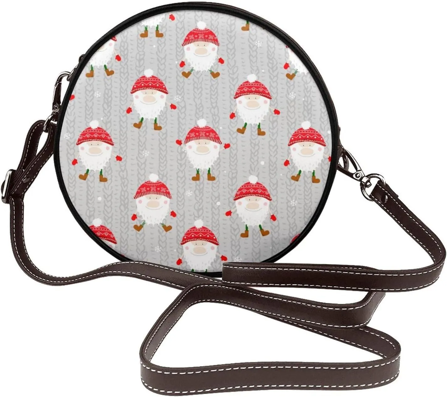 Round Crossbody Shoulder Bag Circle Purse Handbags for Women Small Fashion Clutch Evening Wallet