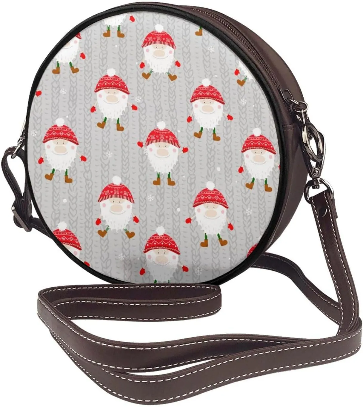 Round Crossbody Shoulder Bag Circle Purse Handbags for Women Small Fashion Clutch Evening Wallet