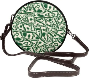 Round Crossbody Wallet, Fashion Circle Crossbody Purse Clutch Handbag