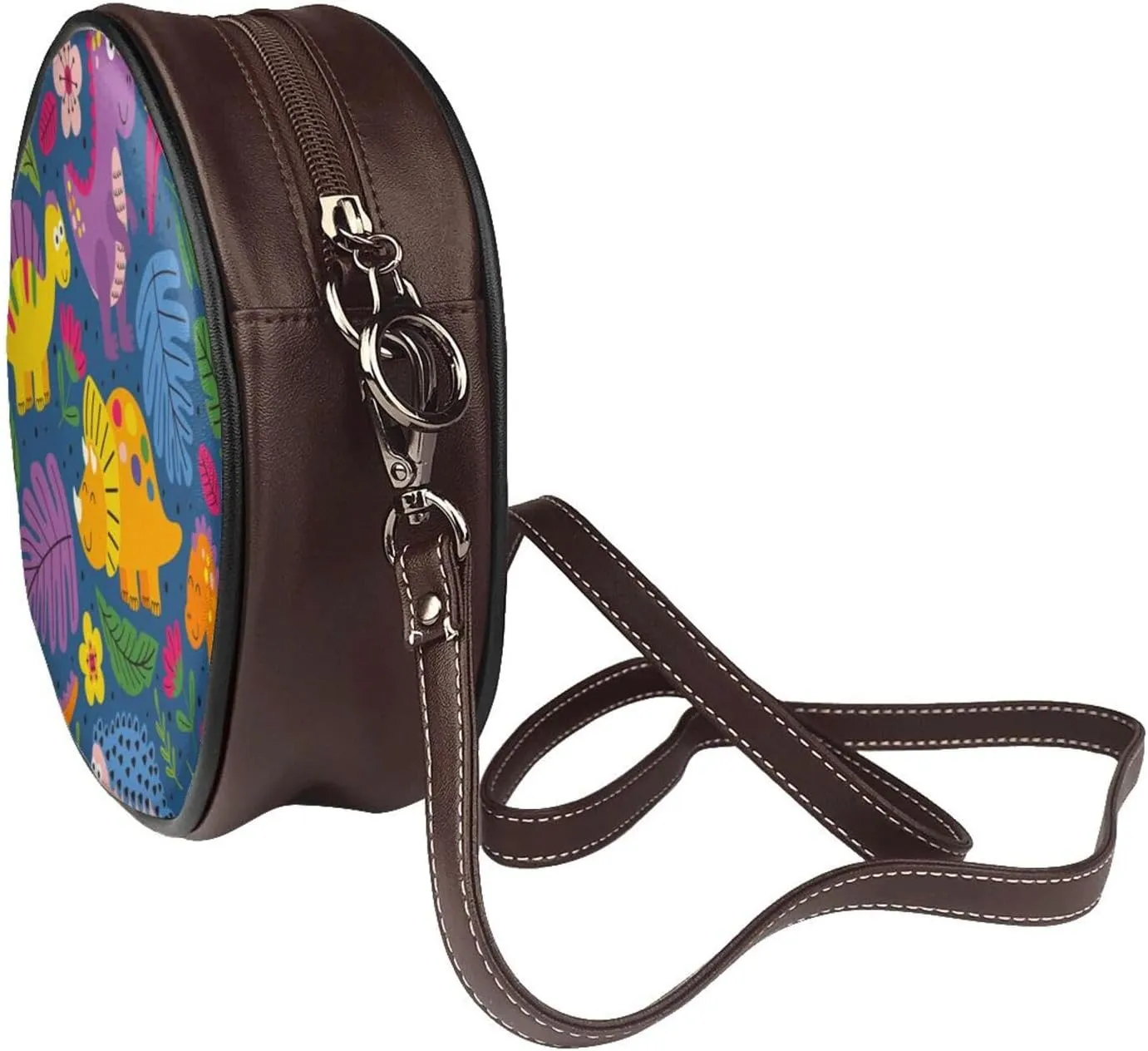 Round Crossbody Wallet, Fashion Circle Crossbody Purse Clutch Handbag