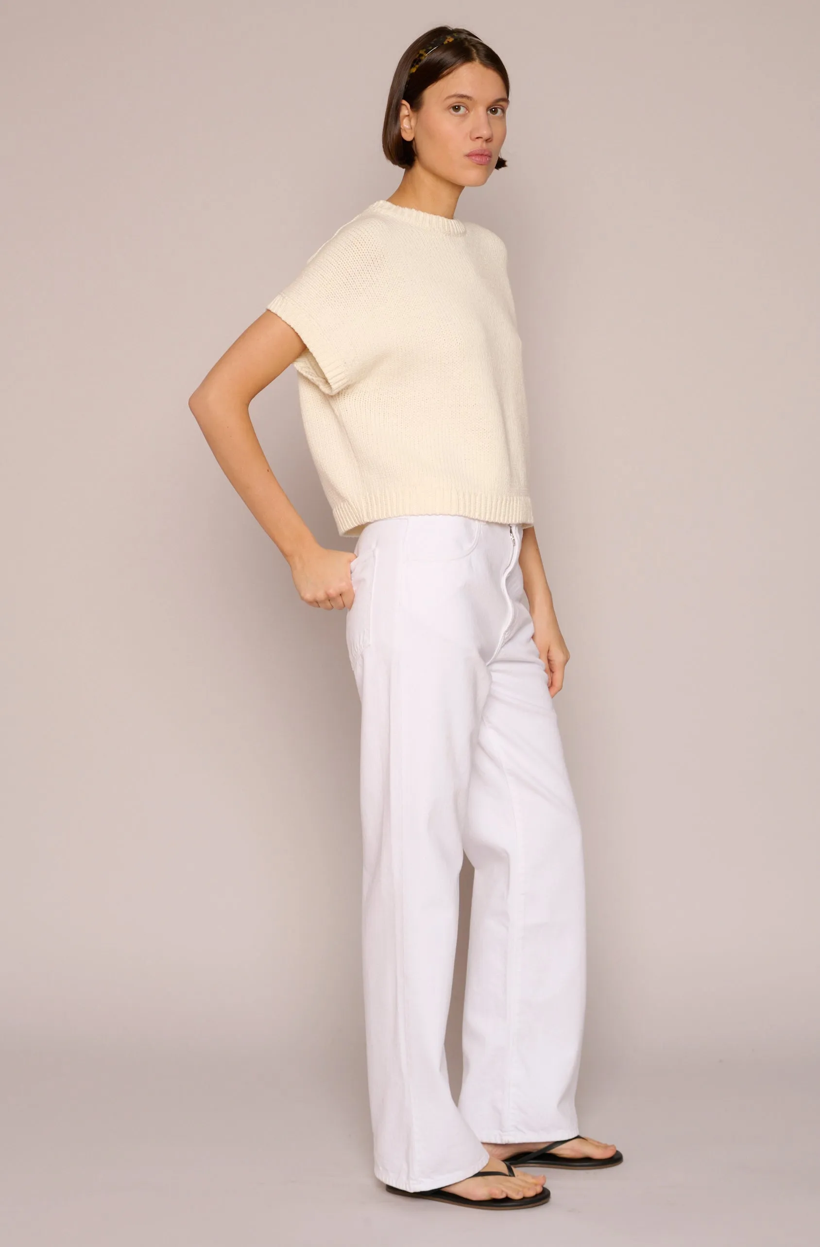 Roxy Gilet in Off White