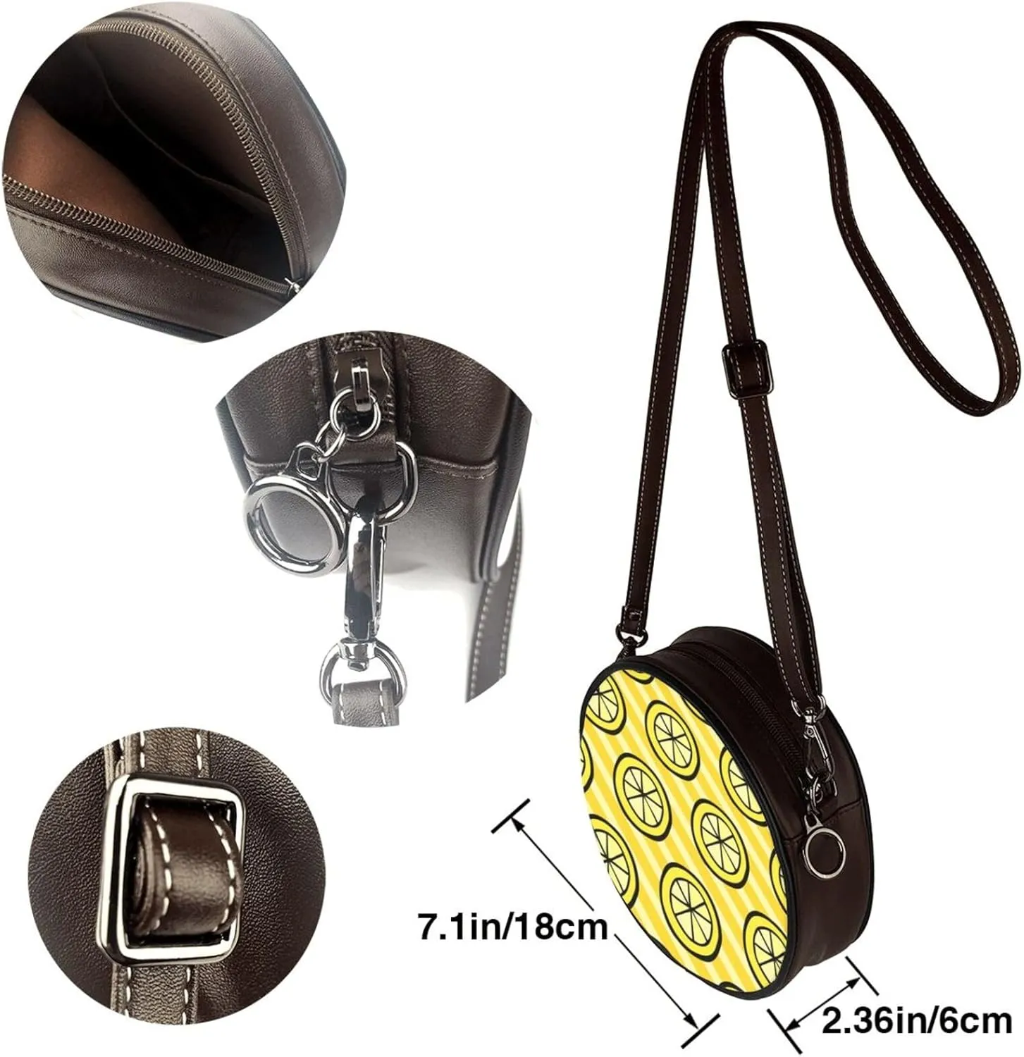 Shoulder Bag Circle Crossbody Bag for Women, Vintage Shoulder Purse, Round Purses Bag for Women