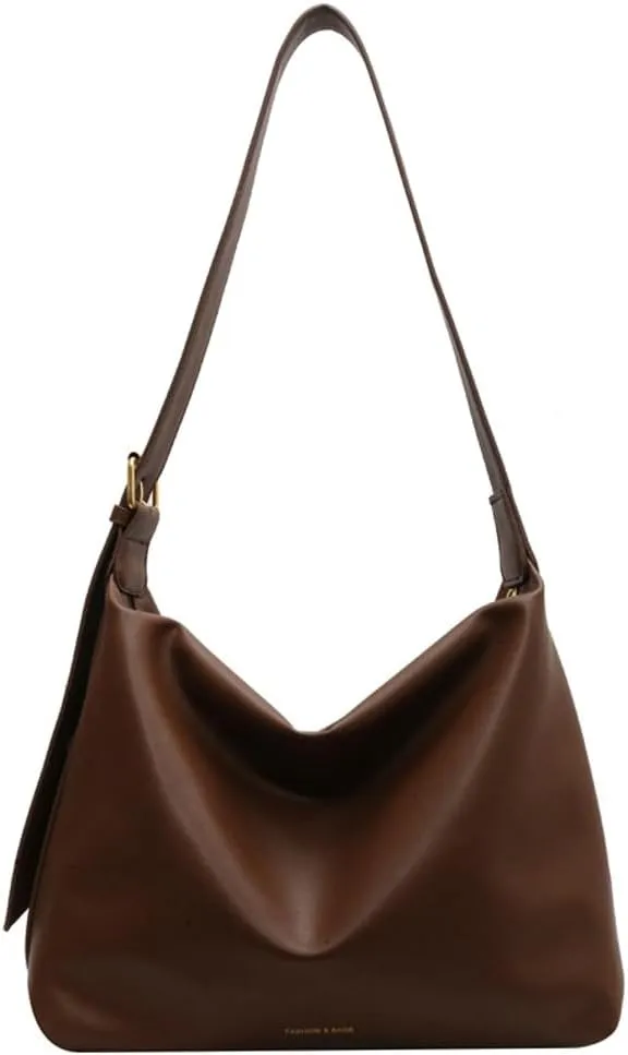 Soft Crossbody Tote Bags for Women HandBag PU Leather Slouchy Shoulder Purses Large Capacity Colleage Work Shopping 2024