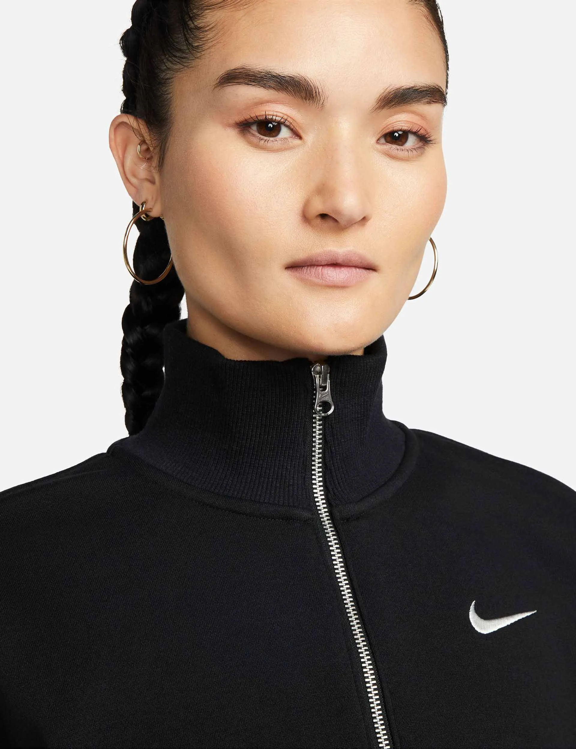 Sportswear Phoenix Fleece Cropped Sweatshirt - Black/Sail