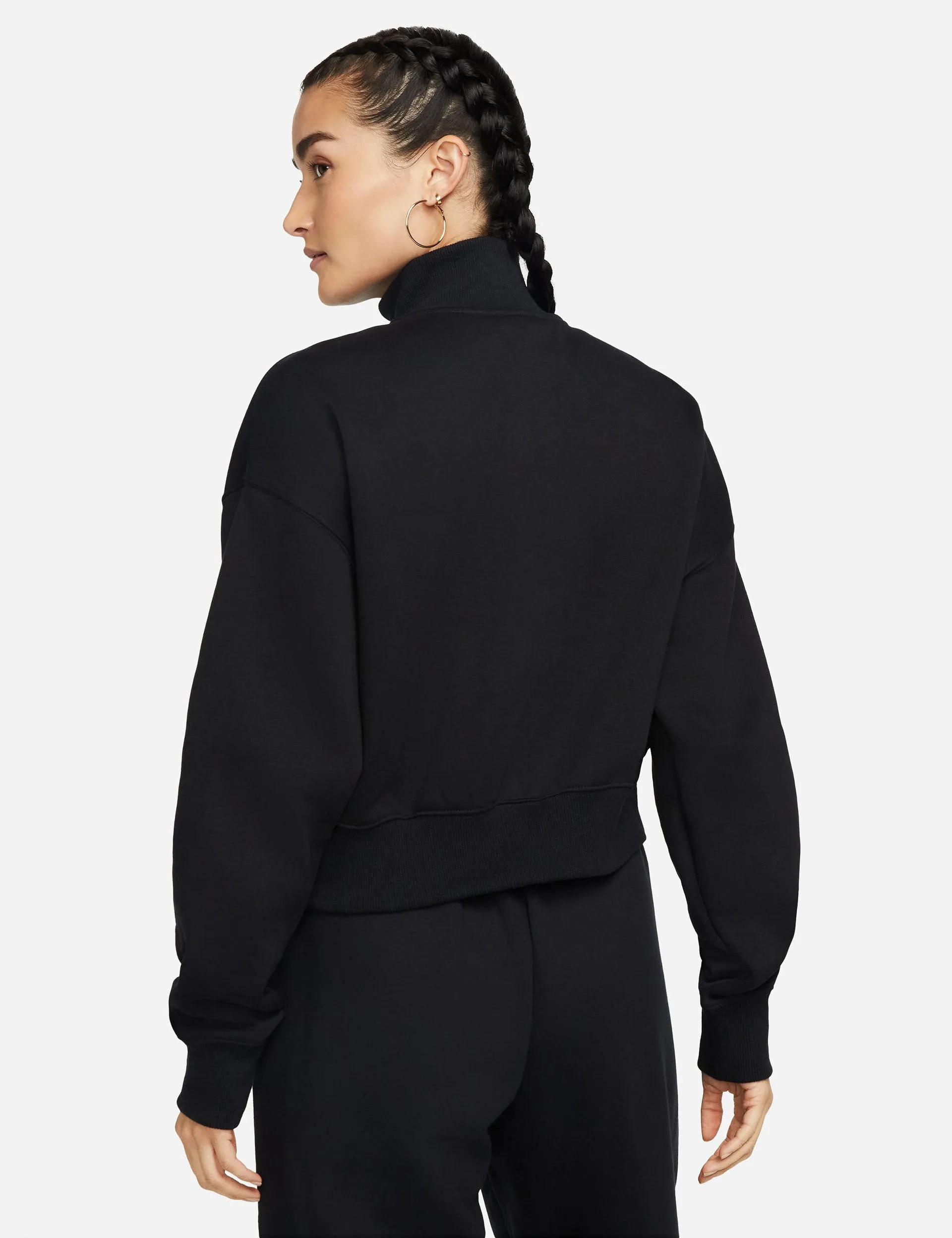 Sportswear Phoenix Fleece Cropped Sweatshirt - Black/Sail