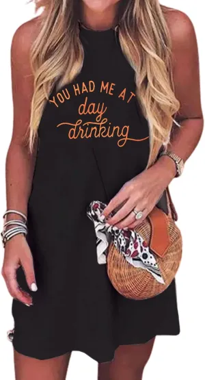 Sun Salt Sand Coconut Tree Mini Dress Women Summer Sleeveless Vacation Tank Dress Beach Praty Shirts Dress