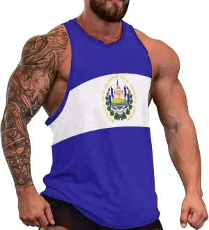 TAIZIYEAH Men's Athletic Sleeveless Shirt Cape Verde Flag Gym Shirts Fitness Running Swim Shirt Workout Tank Tops
