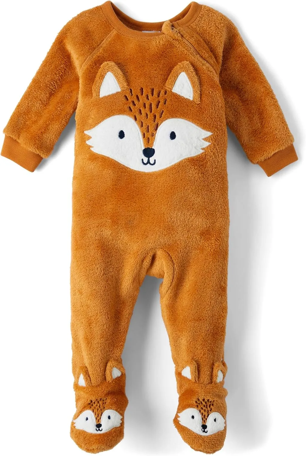 The Children's Place Baby Boys' and Toddler Fleece Long Sleeve Zip Front One Piece Footed Pajamas,Sleep & Play