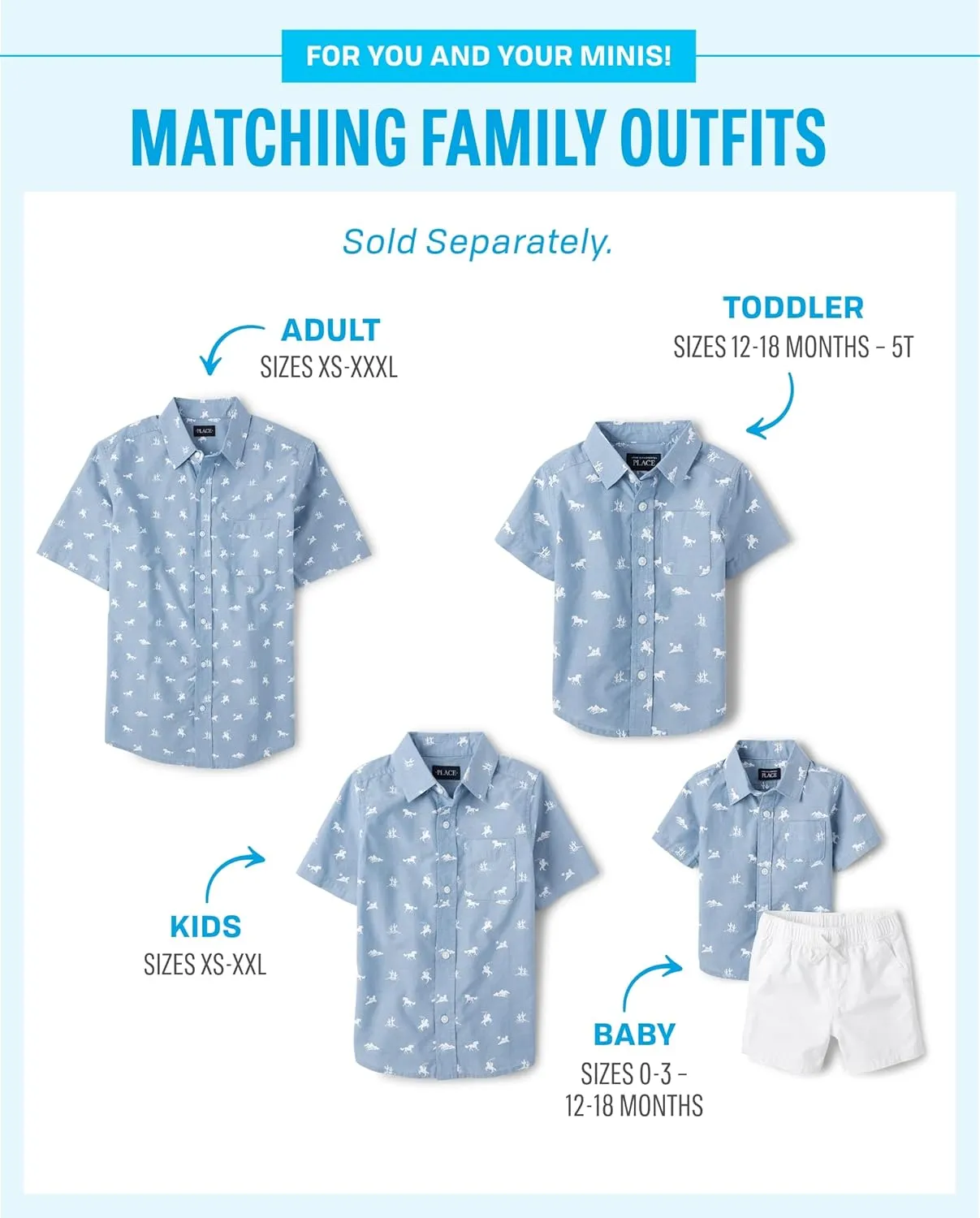 The Children's Place Boys' and Toddler Boys' Short Sleeve Button Down Shirt