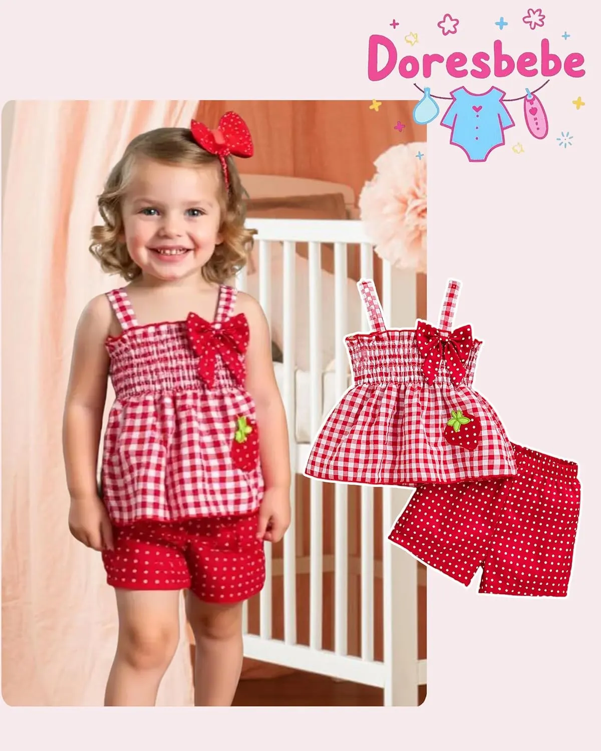 Toddler Girl Clothes Baby Girl Summer Outfits Ruffle Sleeveless Shirts Linen Tops Shorts Set for Girl Clothing