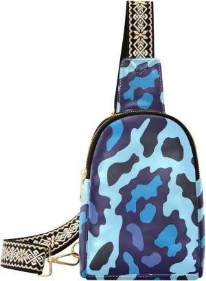trendy Powderblue Sapphiret women fanny pack leather backpack purse for women for day pack