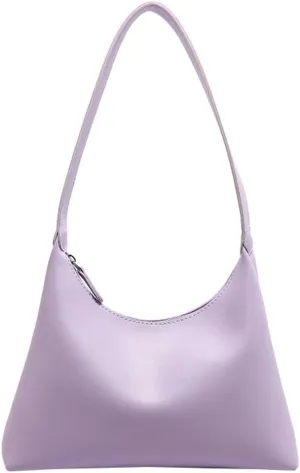 Trendy Vegan Leather Shoulder Bag for Women Small Dumpling Tote Purse Casual Handbag Elegant Solid Satchel