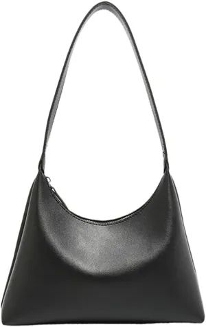 Trendy Vegan Leather Shoulder Bag for Women Small Dumpling Tote Purse Casual Handbag Elegant Solid Satchel