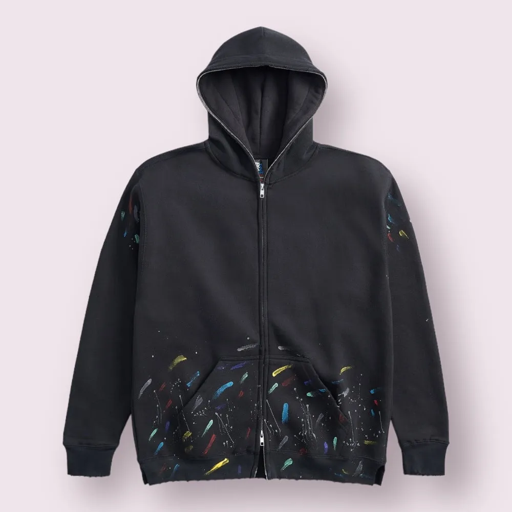 TS9505FZ | PAINT DRIPS FULL ZIP HOODIES