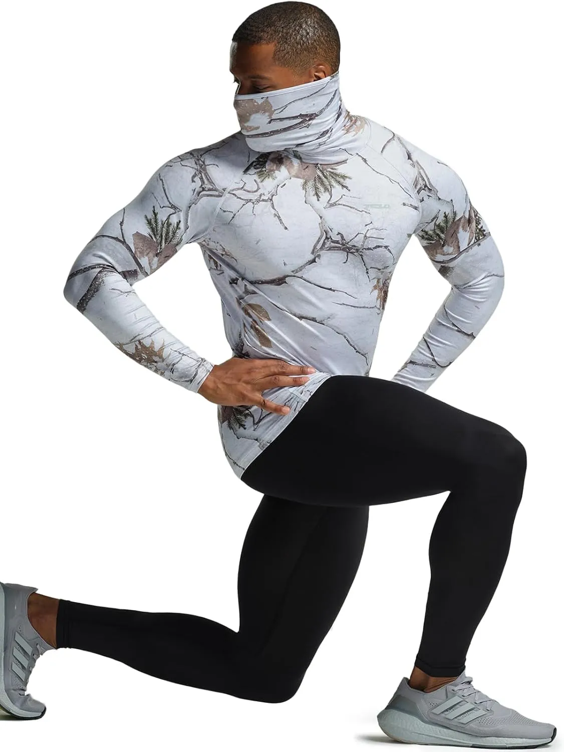 TSLA Men's UPF 50  Mock Long Sleeve Compression Shirts, Athletic Workout Shirt, Base Layer for Water Sports