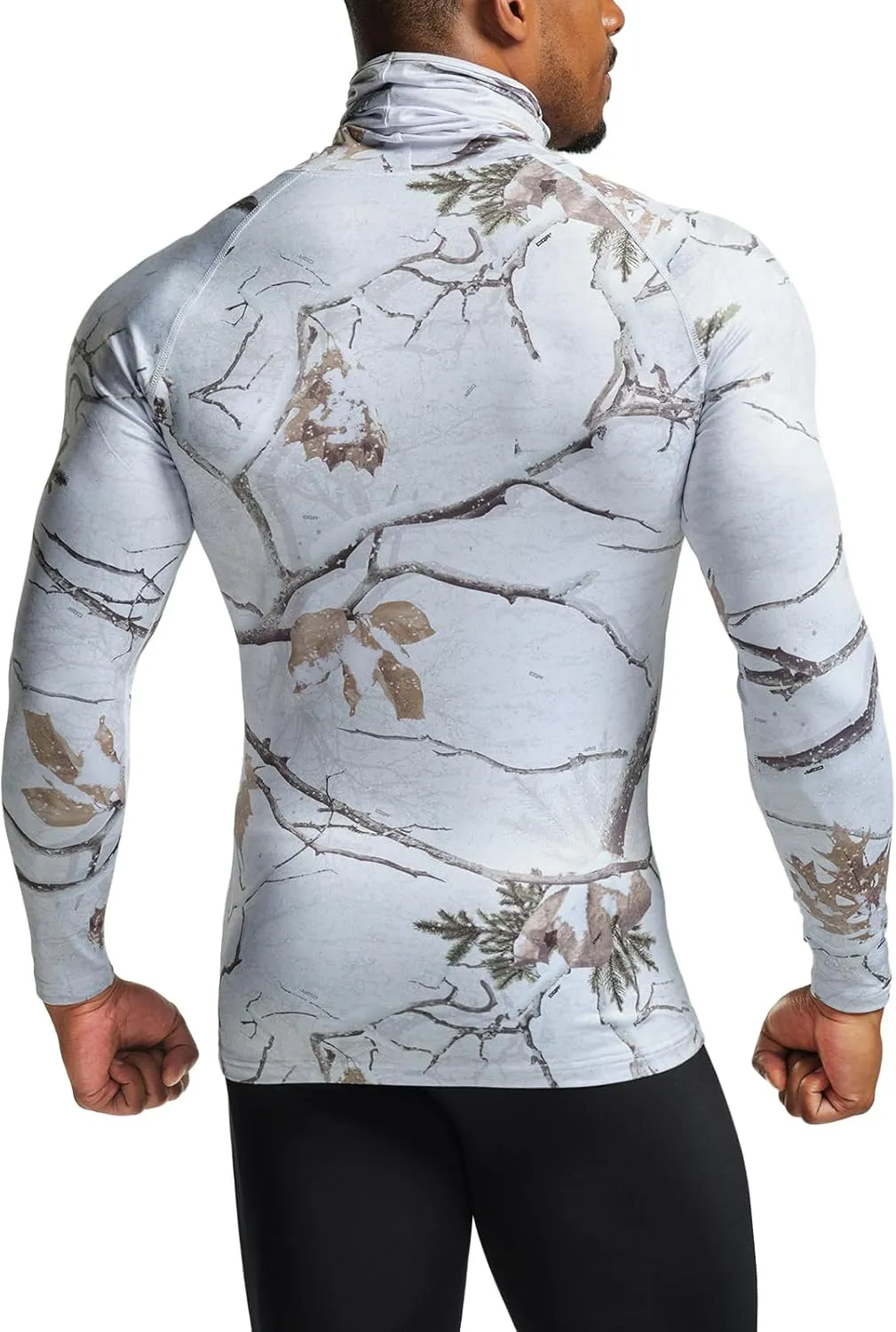 TSLA Men's UPF 50  Mock Long Sleeve Compression Shirts, Athletic Workout Shirt, Base Layer for Water Sports