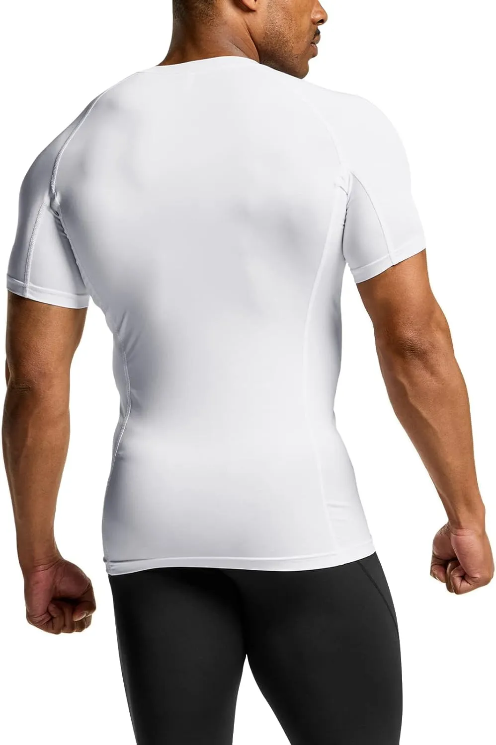 TSLA Men's UPF 50  Quick Dry Short Sleeve Compression Shirts, Athletic Workout Shirt, Water Sports Rash Guard