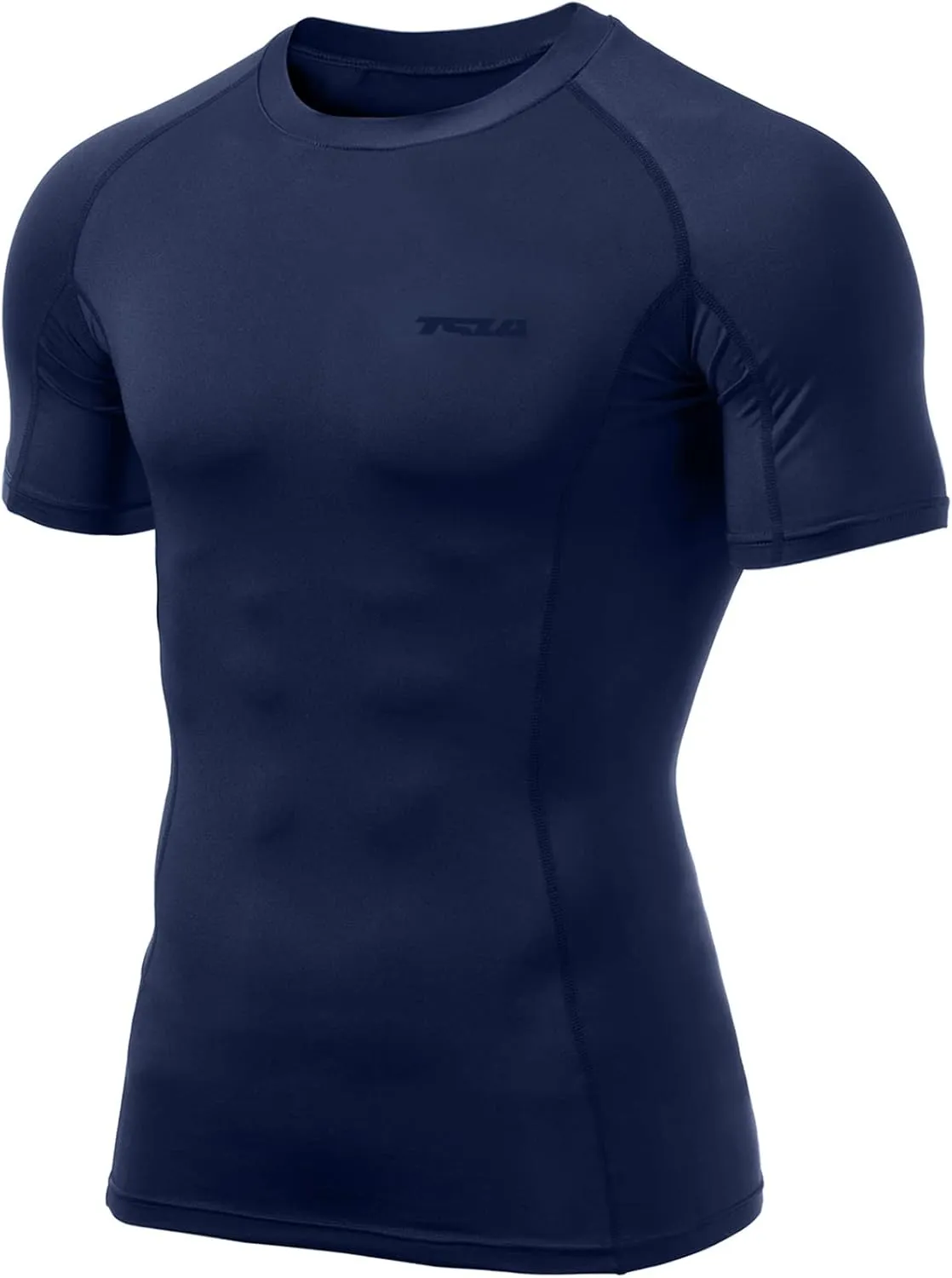 TSLA Men's UPF 50  Quick Dry Short Sleeve Compression Shirts, Athletic Workout Shirt, Water Sports Rash Guard