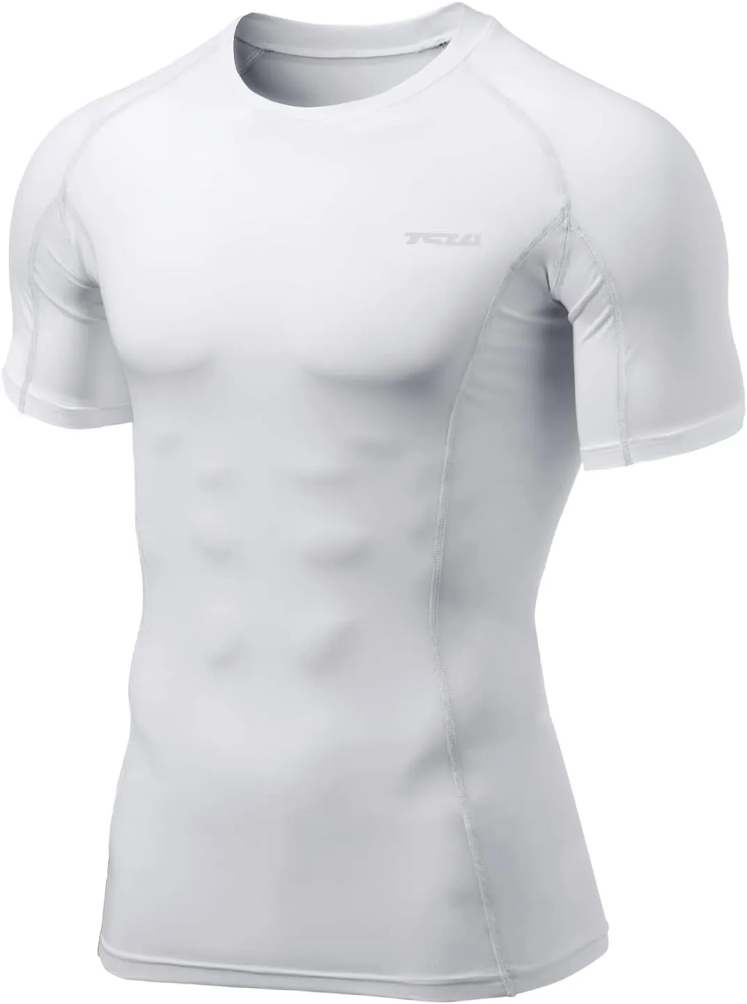 TSLA Men's UPF 50  Quick Dry Short Sleeve Compression Shirts, Athletic Workout Shirt, Water Sports Rash Guard