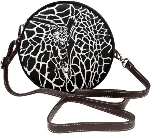 Vintage Shoulder Bag Crossbody Handbag, Small PU Leather Shoulder Bag, Circle Handbag for Women