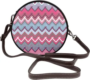 Vintage Shoulder Bag Crossbody Handbag, Small PU Leather Shoulder Bag, Circle Handbag for Women