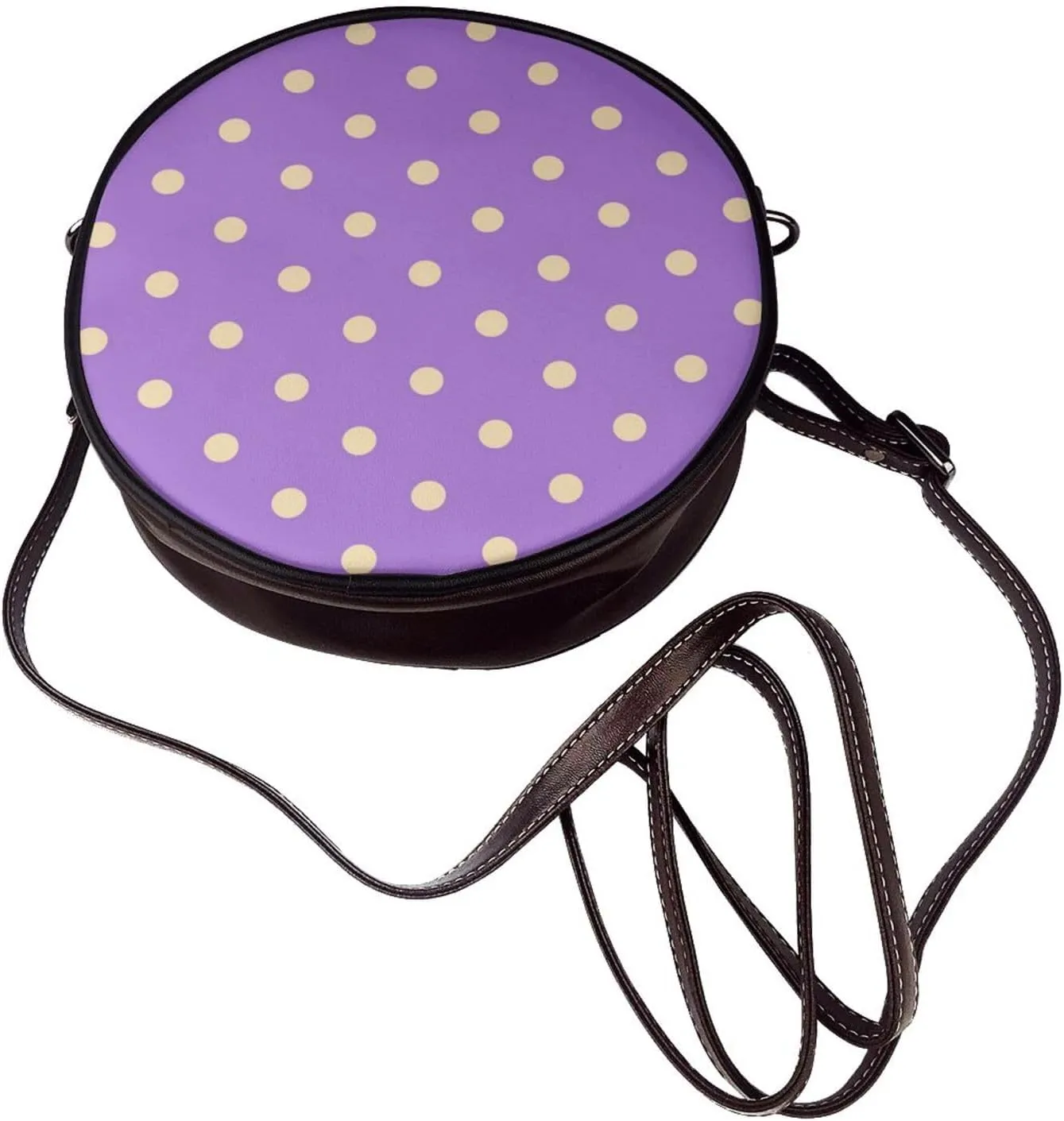 Vintage Shoulder Bag Crossbody Handbag, Small PU Leather Shoulder Bag, Circle Handbag for Women