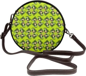 Vintage Shoulder Bag Crossbody Handbag, Small PU Leather Shoulder Bag, Circle Handbag for Women