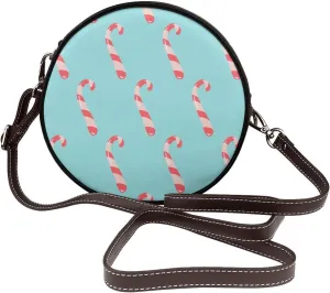 Vintage Shoulder Bag Crossbody Handbag, Small PU Leather Shoulder Bag, Circle Handbag for Women