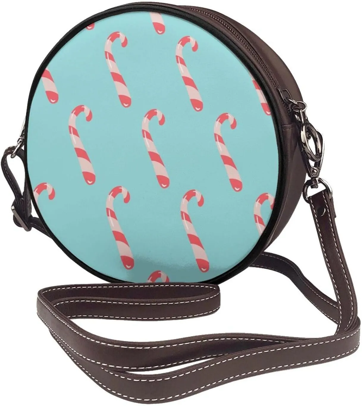 Vintage Shoulder Bag Crossbody Handbag, Small PU Leather Shoulder Bag, Circle Handbag for Women