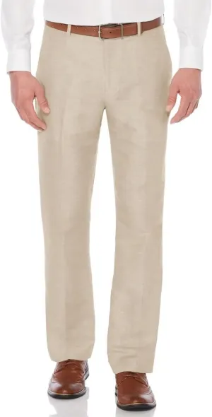 Wangyue Mens Linen Pants Slim Fit Casual Linen Beach Summer Pants for Wedding Casual Lightweight Linen Trousers
