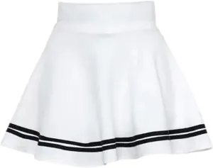 Women Skirt Solid Color Sexy High Waist Stripe Midi Pleated Skirts Girls Black White A Line Mini School Skirt Uniform