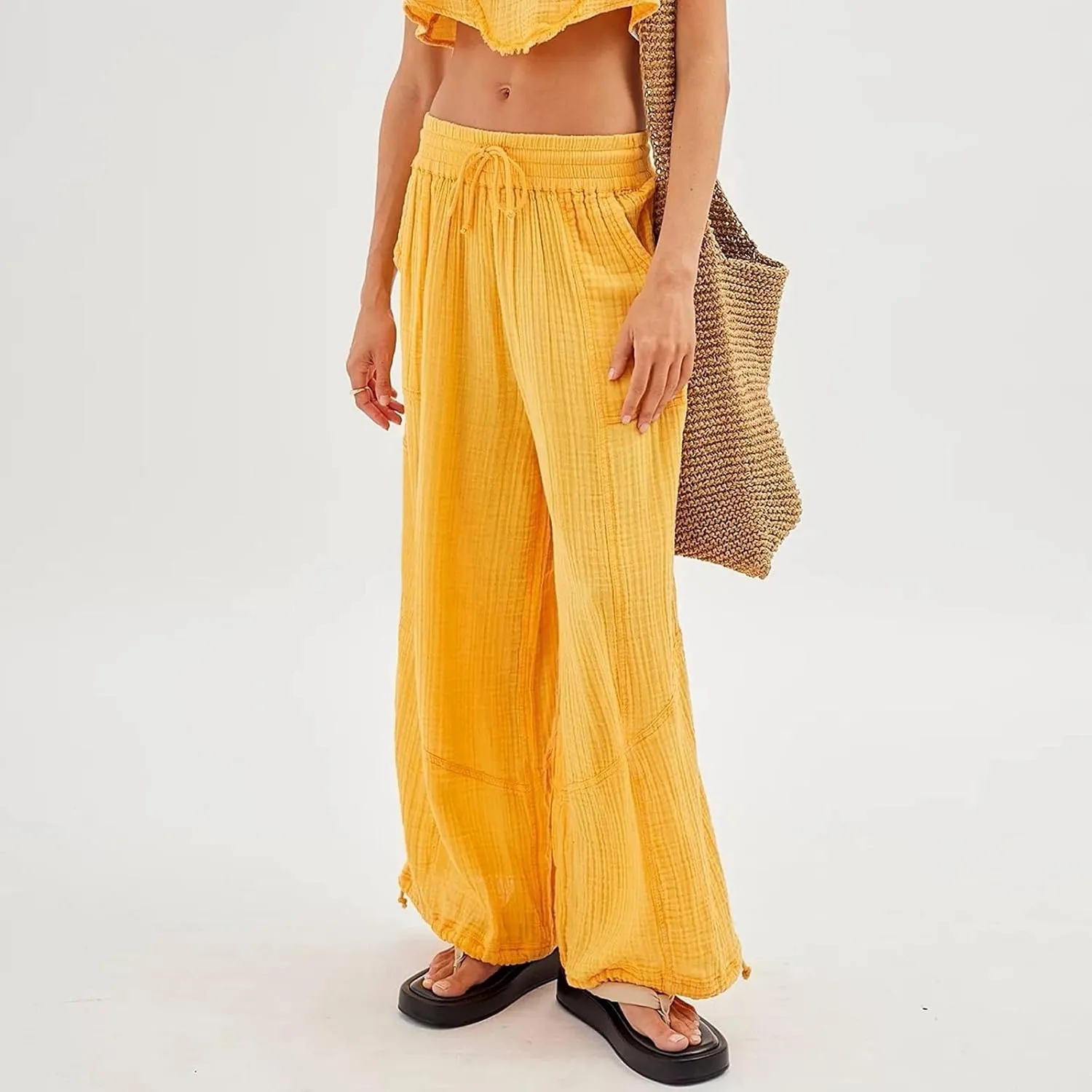Women Wide Leg Pants for Women High Wasited Baggy Palazzo Pants Palazzo Pants Summer Casual Loose Lounge Pant