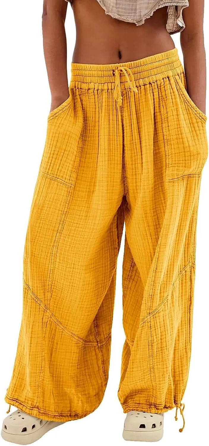 Women Wide Leg Pants for Women High Wasited Baggy Palazzo Pants Palazzo Pants Summer Casual Loose Lounge Pant