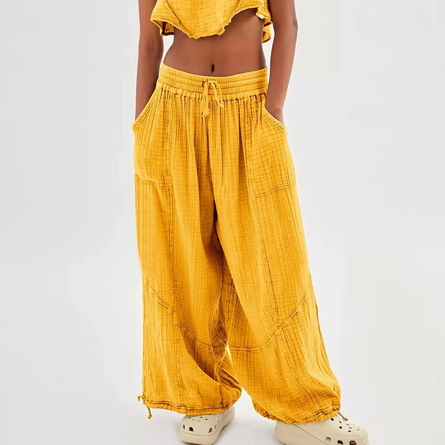 Women Wide Leg Pants for Women High Wasited Baggy Palazzo Pants Palazzo Pants Summer Casual Loose Lounge Pant