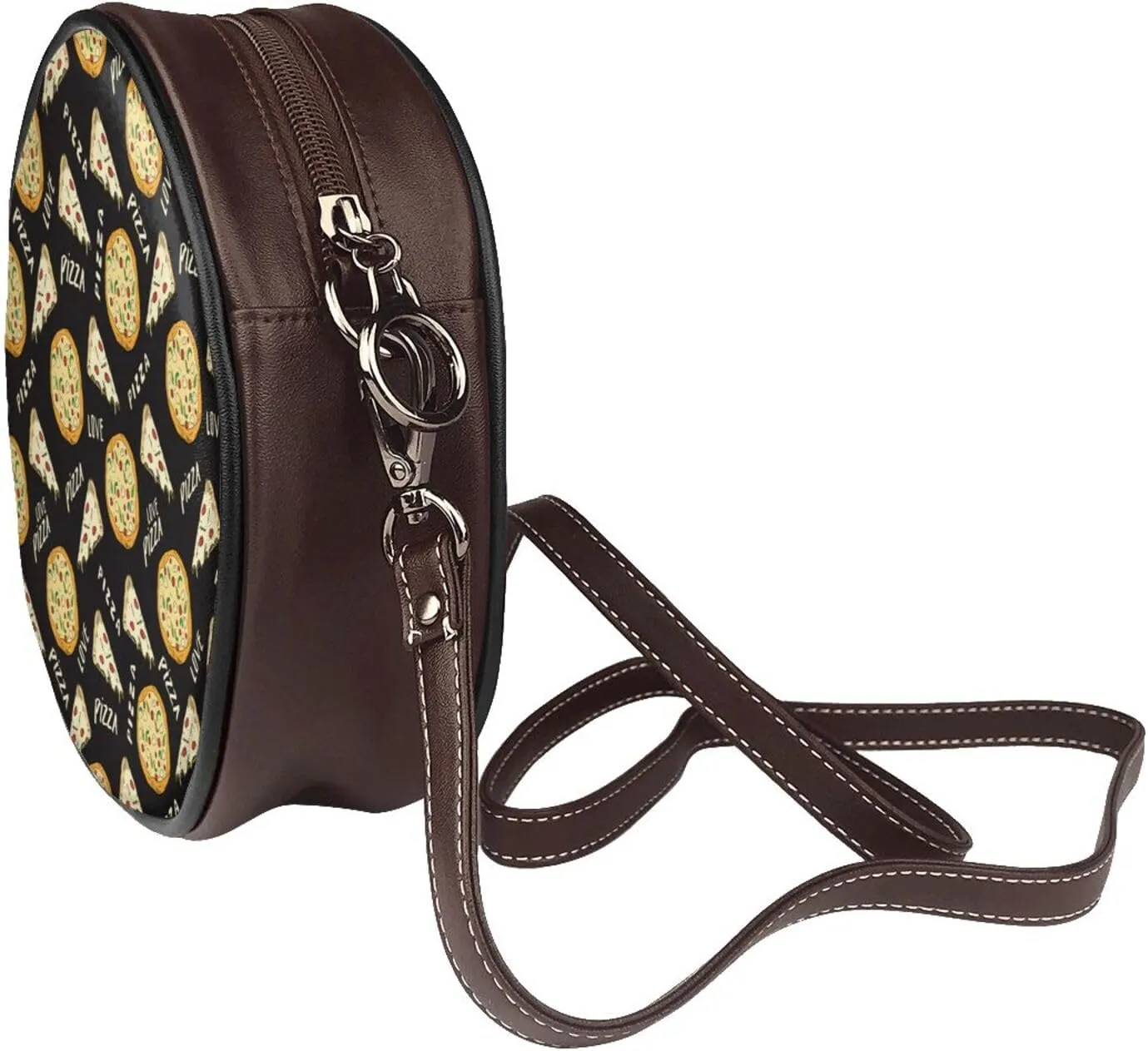 Women's Crossbody Purse - PU Leather Crossbody Bags for Women, Circle Purse Bag for Travel Business Party