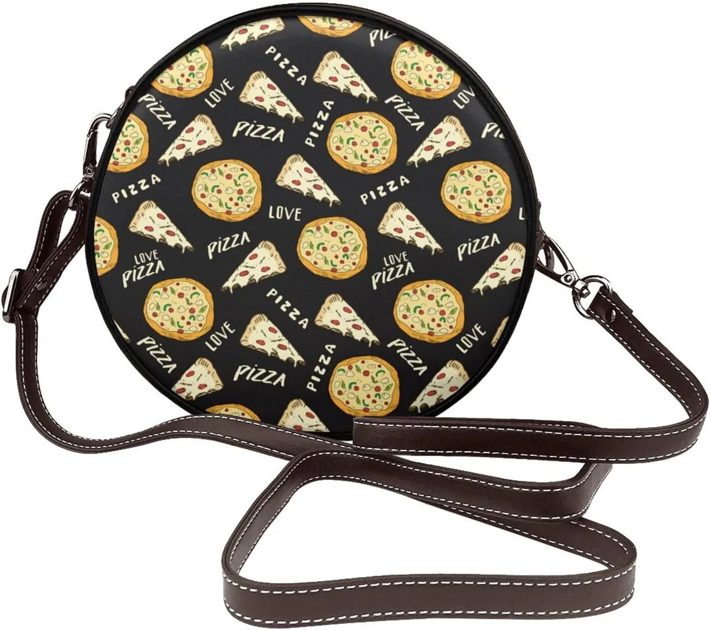 Women's Crossbody Purse - PU Leather Crossbody Bags for Women, Circle Purse Bag for Travel Business Party