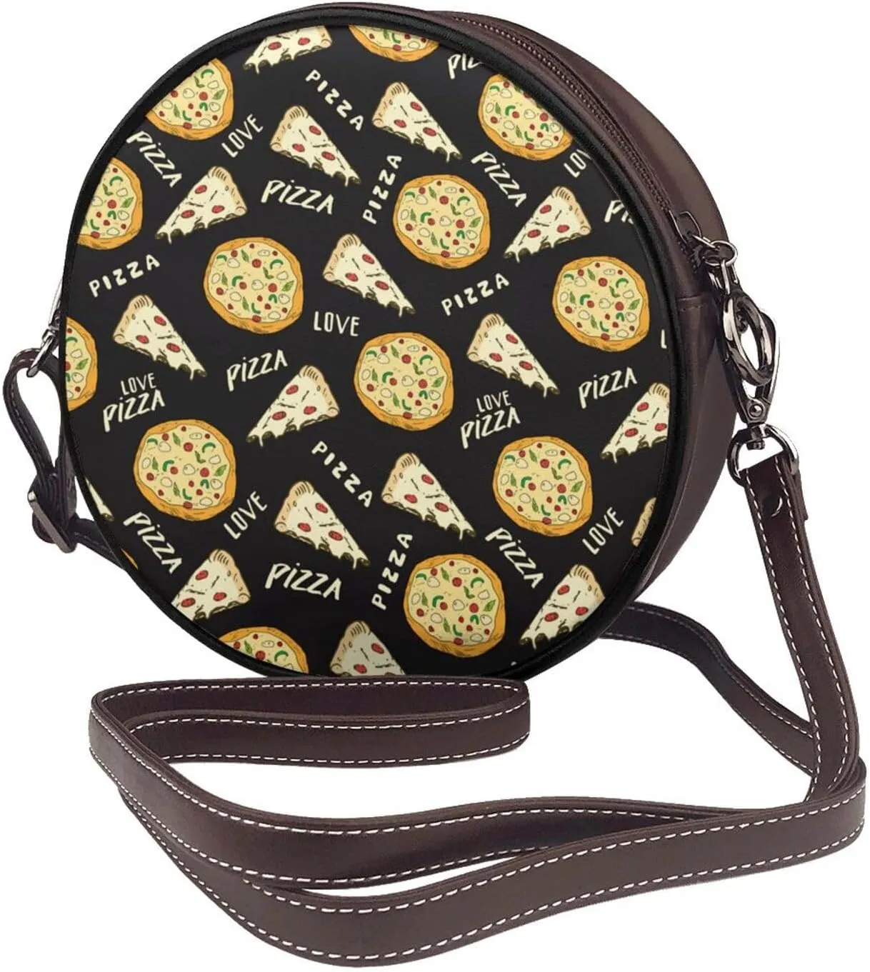Women's Crossbody Purse - PU Leather Crossbody Bags for Women, Circle Purse Bag for Travel Business Party