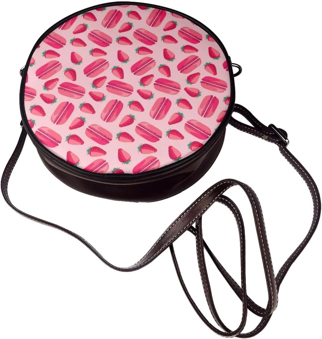 Womens Crossbody Shoulder Bag Circle Purse Clutch Evening Small PU Leather Handbag Fashion Wallet