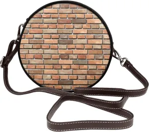Womens Crossbody Shoulder Bag Circle Purse Clutch Evening Small PU Leather Handbag Fashion Wallet