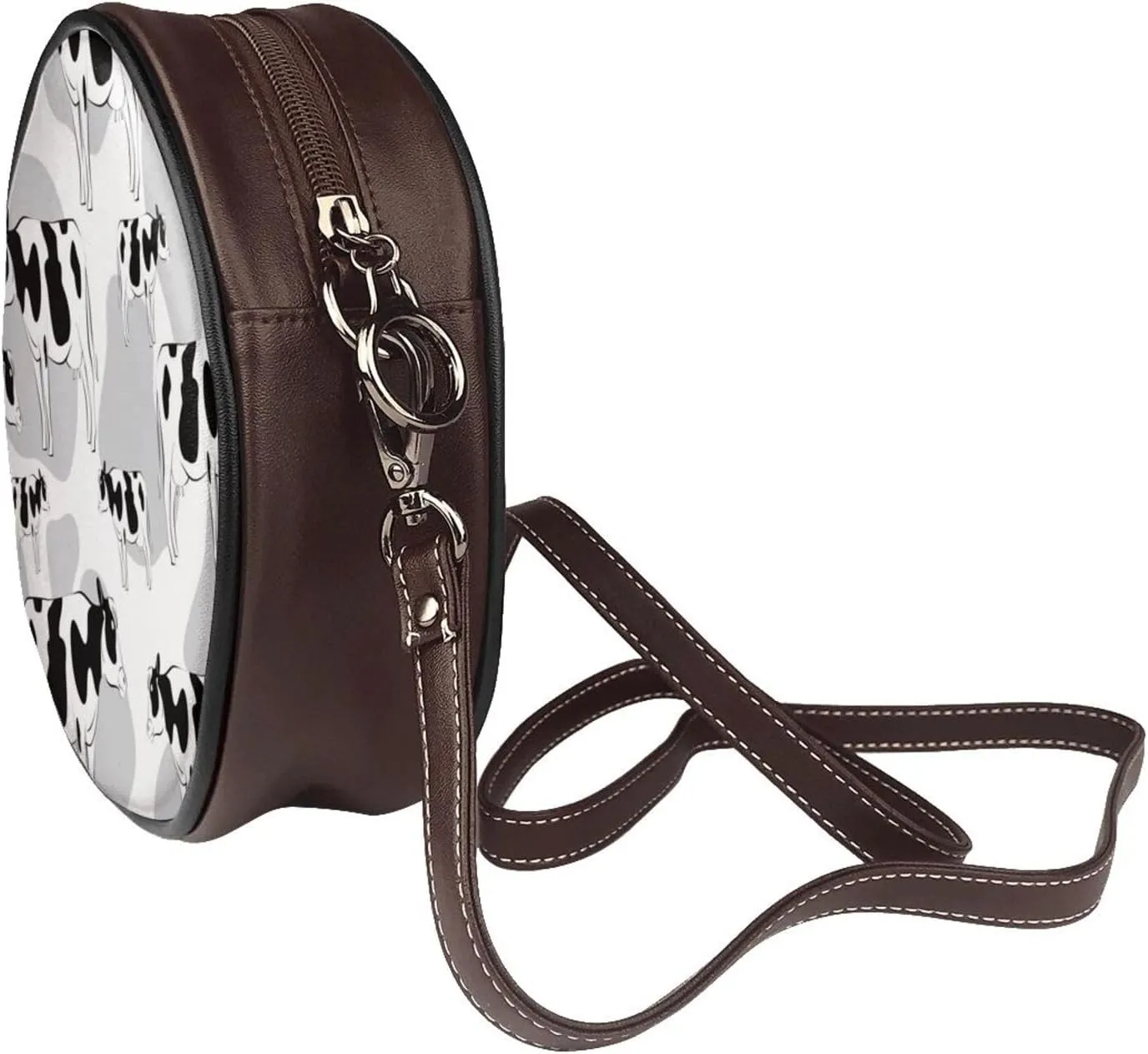 Womens Crossbody Shoulder Bag Circle Purse Clutch Evening Small PU Leather Handbag Fashion Wallet