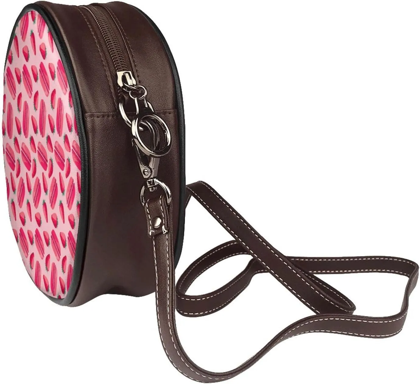 Womens Crossbody Shoulder Bag Circle Purse Clutch Evening Small PU Leather Handbag Fashion Wallet