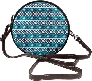 Womens Crossbody Shoulder Bag Circle Purse Clutch Evening Small PU Leather Handbag Fashion Wallet